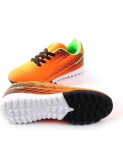Cool Ronaldo Orange Boys Lace-Up Artificial Turf Football Shoes  - Image 4