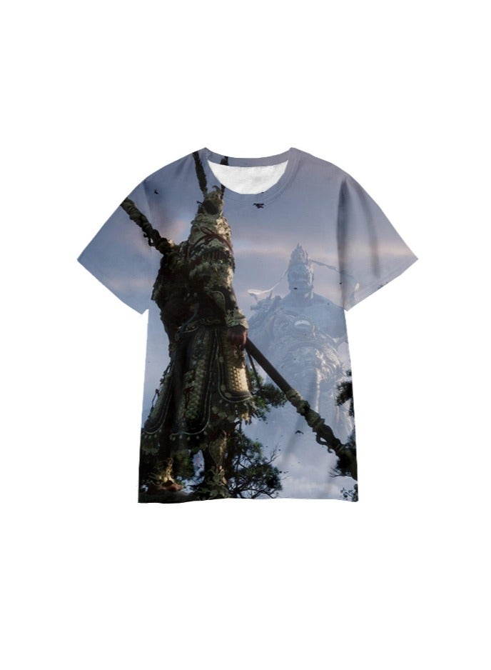 Black Myth Wukong Game Quick Drying Short Sleeved T-shirt for Men And Women 