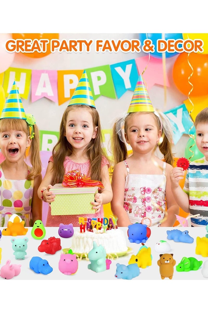 مجموعة من 24 لعبة حيوانات صغيرة مضغوطة – ألعاب مساعدة للاسترخاء وتقليل التوتر - Image 5