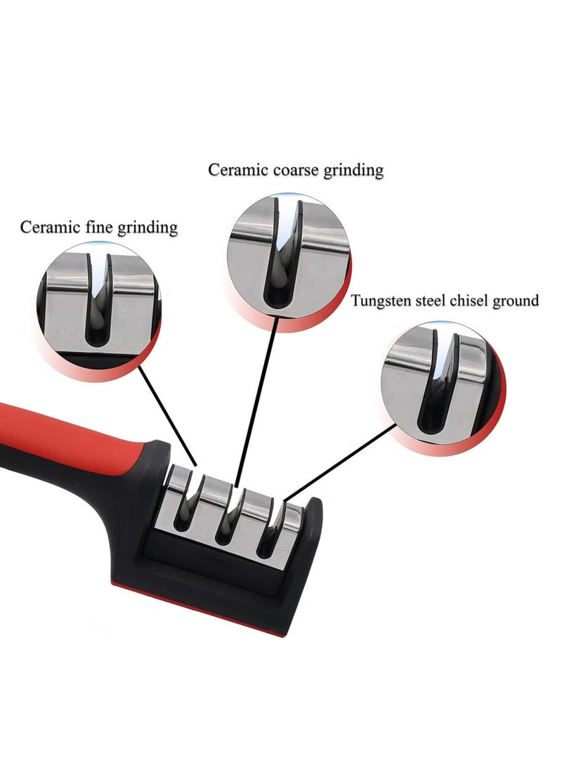 TIGER Knife Sharpener for Sharpening and Polishing Kitchen Knives, Suitable for Straight, Household, and Chef's Choice Knives – Easy Manual Sharpening Tool for Quick & Professional Results - Image 4