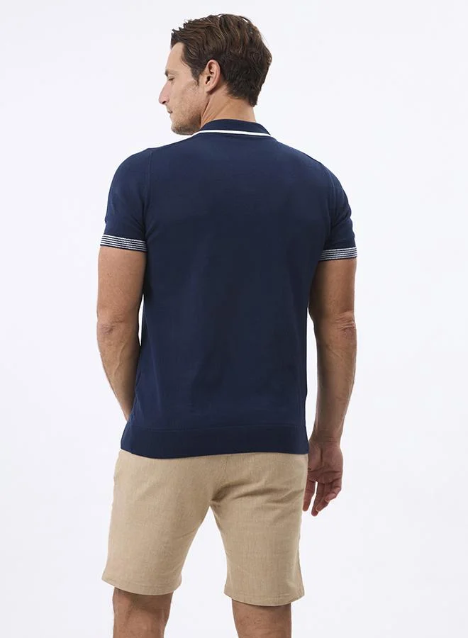 FELIX HARDY Navy Polo shirt short sleeve for Men for Men | Best Price UAE