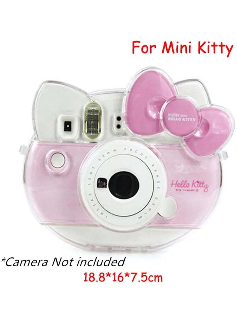 Protective Case Compatible with Fujifilm Instax Mini Hello Kitty Instant Film Camera/Crystal Hard Case PVC Protective Case Carrying Cover - Clear - Image 5