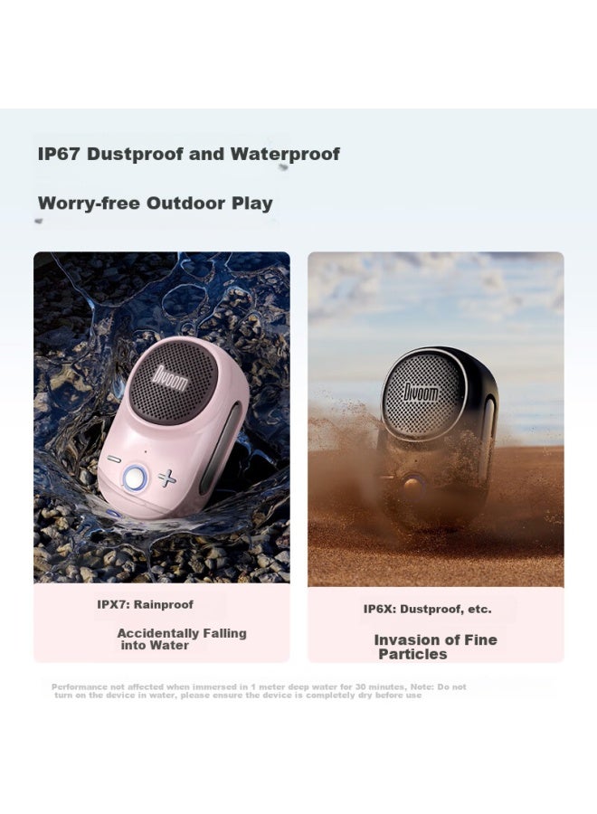 Divoom Mini Speaker, Ultra-compact Portable Wireless Bluetooth Speaker, Outdoor Dustproof Waterproof, Long Battery Life, Stereo Sound, Subwoofer, Sports Speaker, Birthday Gift For Women - Image 1