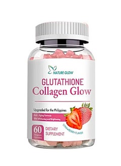 NATURE GLOW Collagen Glow Anti-Aging Skin Whitening Vitamins Strawberry Flavor 
