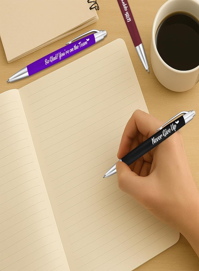 KisSealed 100 Pcs Inspirational Pens Bulk,Motivational Ballpoint Pen, Metal Ballpoint Pen with Black Ink Inspiration Thank You Gifts for Office Worker Teacher Christmas Back to School - Image 4