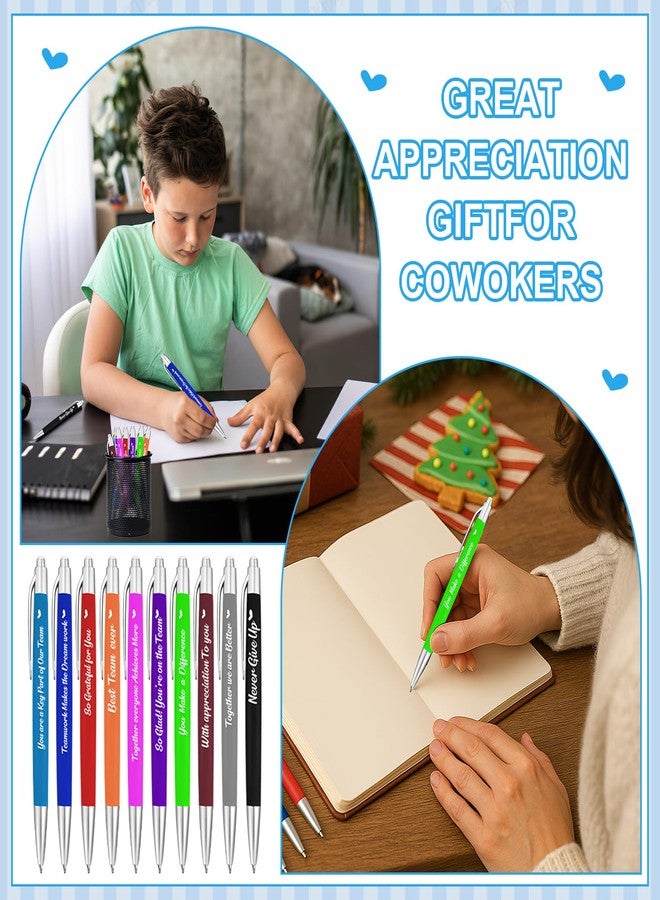 KisSealed 100 Pcs Inspirational Pens Bulk,Motivational Ballpoint Pen, Metal Ballpoint Pen with Black Ink Inspiration Thank You Gifts for Office Worker Teacher Christmas Back to School - Image 5