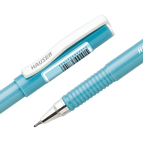 Hauser UV Gel Pen Wallet Pack | Ensures Smoothness & Durability | Waterproof Ink for Smooth & Smudge Free Writing | Blue Ink, Pack of 10 Pens - Image 4