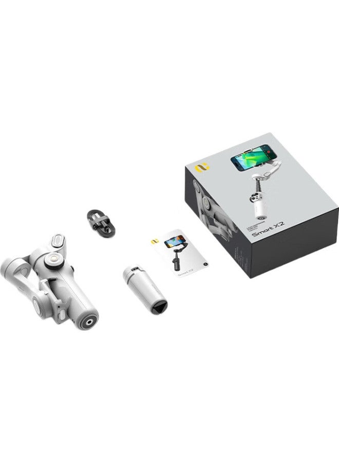 Okawa Aochuan [National Subsidy] X2 Smartphone Stabilizer, Three-Axis Handheld Gimbal, Anti-Shake, Face Tracking Filming, Dance, Travel, Vlog, Selfie Stick, Multifunctional Bracket, White - Image 1