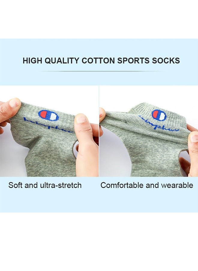 شامبيون 3 أزواج من الجوارب الرقيقة، جوارب قطنية ممتصة للعرق ومزيلة للروائح الكريهة، جوارب رياضية منخفضة القطع بفم ضحل، جوارب قطنية كاجوال للرجال، جوارب مريحة غير مرئية، جوارب رياضية منخفضة القطع - Image 5