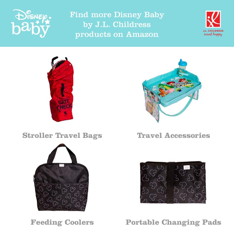 J.L. Childress Disney Baby by J.L. Childress Universal Stroller Organizer with Detachable Hip Fanny Pack - Stroller Accessory with Belt Waist Bag - Stroller Cup Holder and Cell Phone Pocket - Mickey Minnie Ivory - Image 5