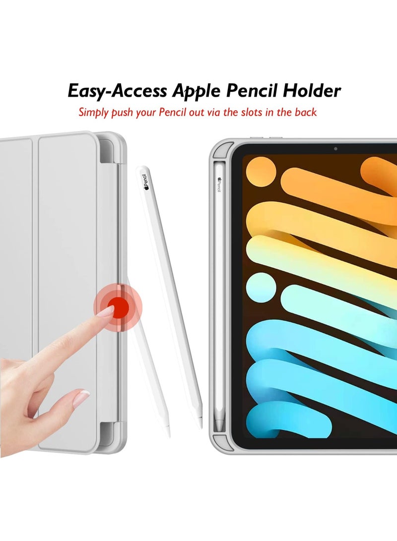 JOMILA iPad mini 7 Case 2024 (A17 Pro), iPad mini 6 Case (8.3-Inch,2021 Model), iPad mini 7th/6th Generation Case with Pencil Holder, Trifold Stand Smart Case with Soft TPU Back - Image 4