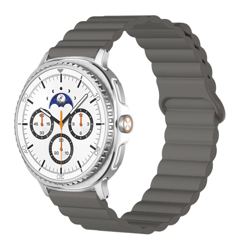 AD سوار ساعة ذكية رياضي من السيليكون متوافق مع Samsung Galaxy Watch 8 Classic بملاءمة قابلة للتعديل وحزام ناعم للاستبدال اليومي باللون أسود قابل للتعديل باللون الأسود - Image 1