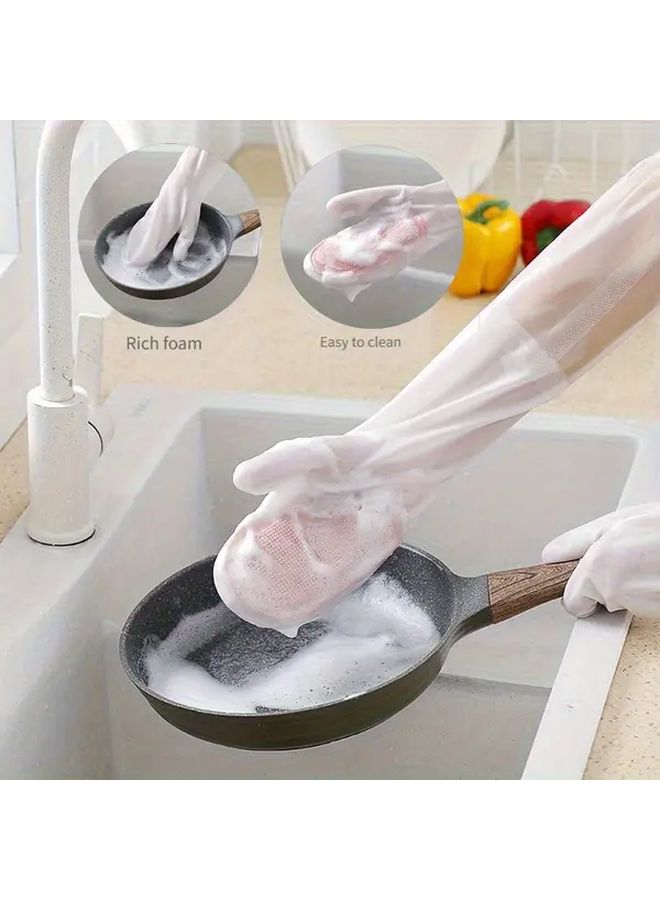 Green Double Glove Brush and Single Glove Brush with Hooks Multi Purpose Heavy Duty Cleaning Brush - Image 2