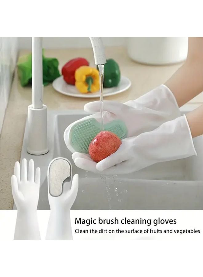 Green Double Glove Brush and Single Glove Brush with Hooks Multi Purpose Heavy Duty Cleaning Brush - Image 5