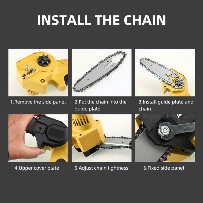 JINFFR 5 Pieces 6 Inch Chainsaw Chain, Replacement Chains for 6 Inch Cordless Electric Portable Mini Chainsaw, Chains Fit for 6" Mini Chainsaws -37 Drive Links - Image 3