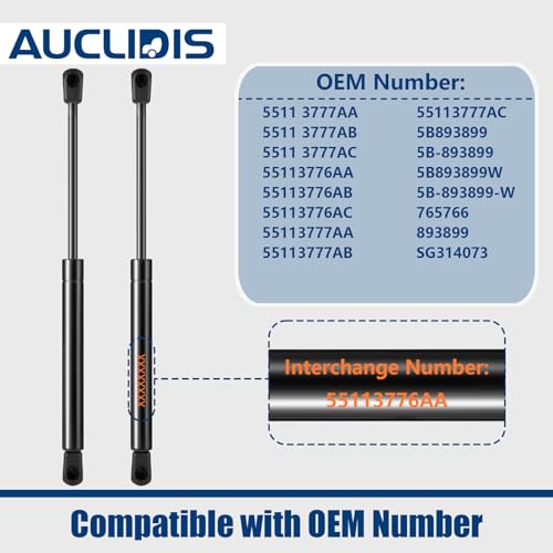 AUCLIDIS Hood Replacement Lift Support for Dodge Charger 2011-2020 Sedan Only, Chrysler 300 2011-2022, Bonnet Shock Strut Arm Damper Replace# 55113776AA, 55113777AA, 55113776AC, Set of 2 by AUCLIDIS - Image 4