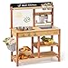 Robud Wooden Mud Kitchen for Kids Outdoor Pretend Play Kitchen Set with Running Water Sink Faucet Planting Pots Cooking Accessories Educational Outdoor Toy Gift for Boys Girls Ages 3 - Image 2