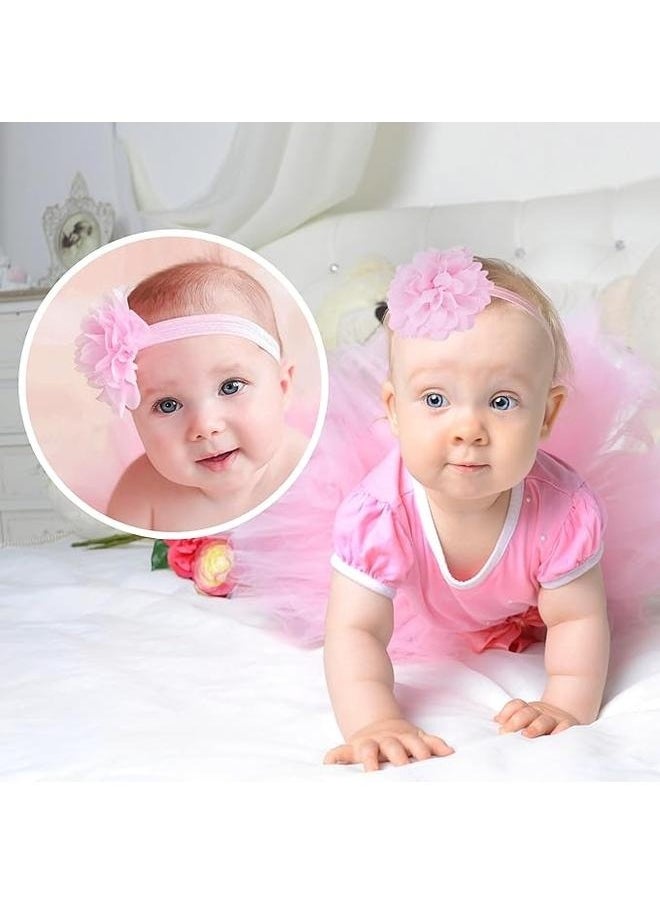 yongsheng Newborn Baby Girls Photo Photography Prop Tutu Skirt Dress Headband 0-4 (Pink)，Tutu Skirt And Headband Photography Props Outfit  - Image 5