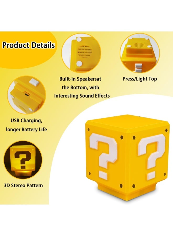 فاييت مصباح ليلي LED على شكل علامة استفهام من سلسلة سوبر بروس، يعمل بمنفذ USB، مزود بمؤثرات صوتية. - Image 2