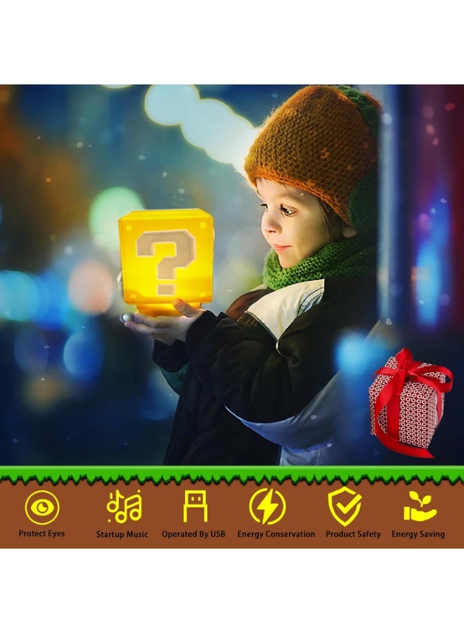 فاييت مصباح ليلي LED على شكل علامة استفهام من سلسلة سوبر بروس، يعمل بمنفذ USB، مزود بمؤثرات صوتية. - Image 5