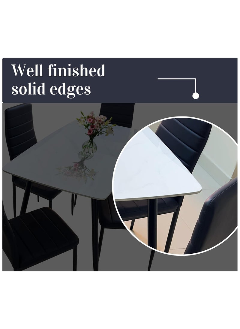 LHFHOMT LHFHOMT - 5-Pieces Dining Sets, 1 Piece Rectangular Table With 1+4 Seater Modern Design Furniture for Home, Dining Room, Cafeteria  - Image 4
