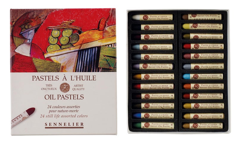Sennelier Oil Pastel Set Of 24-Still Life,Blue - Image 5