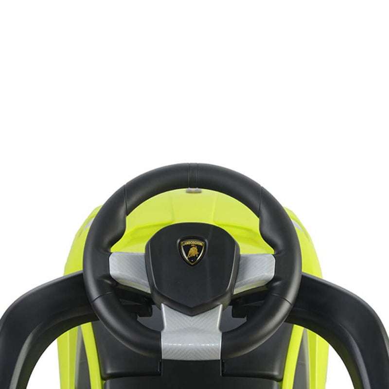 Lamborghini Car Ride-on with Push Handle & Canopy (Green) - Image 2