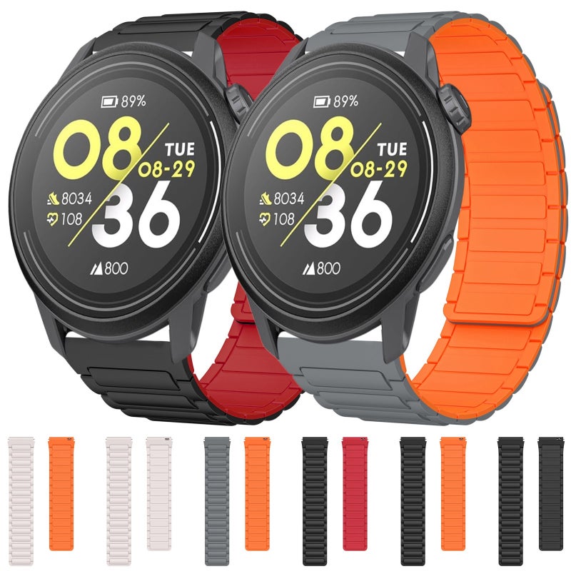 For Coros Pace 3 22Mm I-Shaped Magnetic Silicone Watch Band(Black) - Image 4