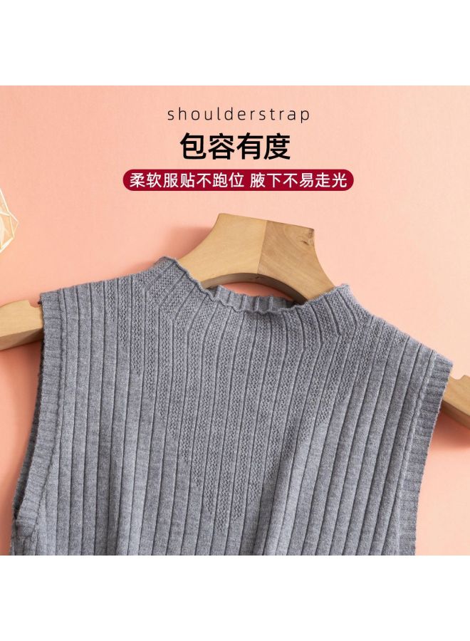 Your Sun Women'S Knitted Undershirt, Suit Base Layer, High-End Semi-Turtle Neck Slim Fit Inner Wear, Knitted Camisole Top - Image 3