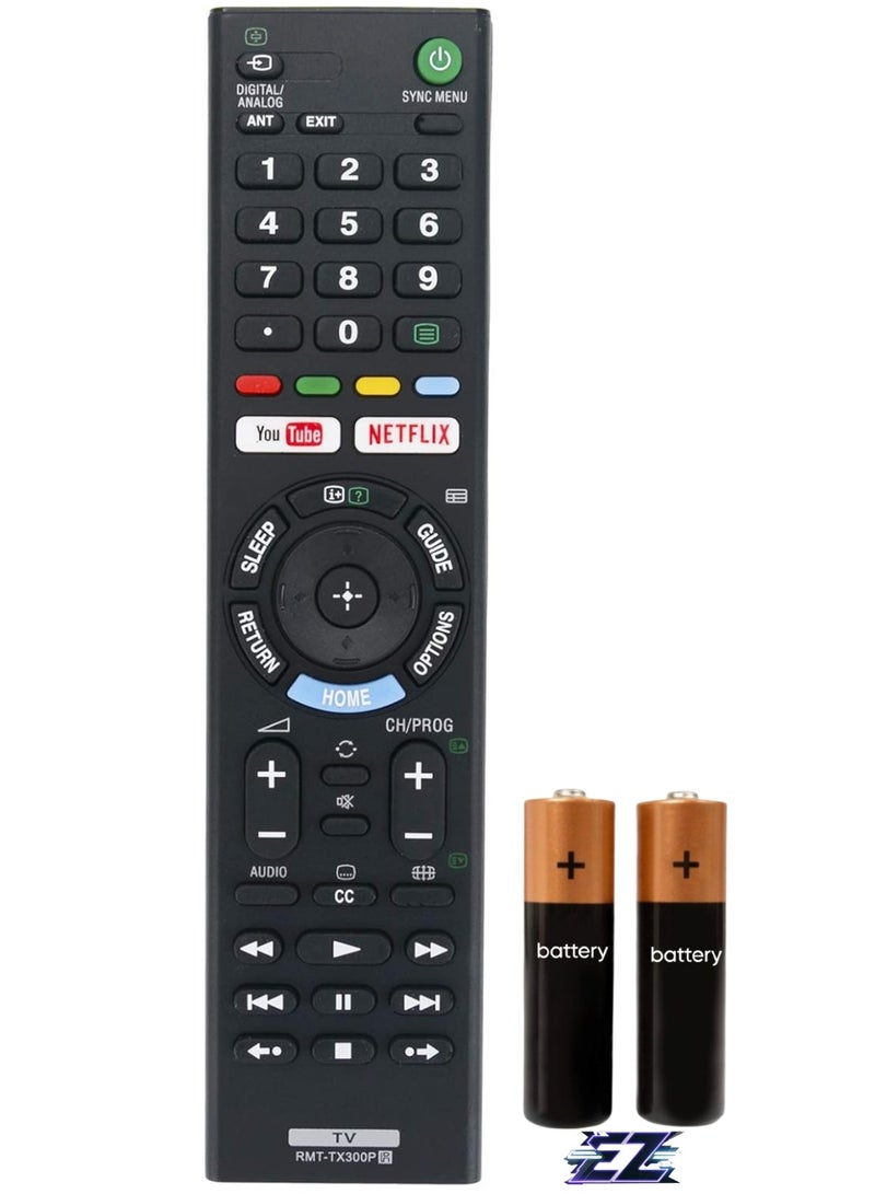 ELTRAZONE New Replacement Remote Control RMT-TX300P for Sony LCD TV KD-43X7000E KD-43X7000F KD-43X7007E KD-43X7007F KD-49X7000E KD-49X7000F KD-49X7007E KD-49X7007E KD-55X7000E KD-55X7000F with battery - Image 1