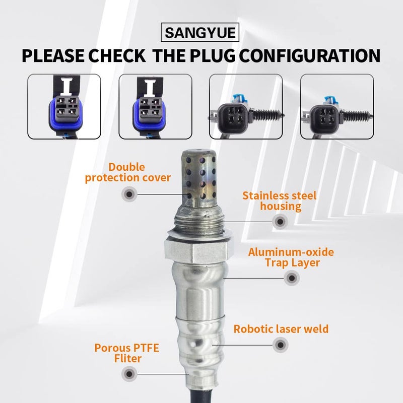 Sangyue 4X Oxygen O2 Sensor Set for Chevrolet Silverado 1500 & GMC Sierra 1500 - Image 3