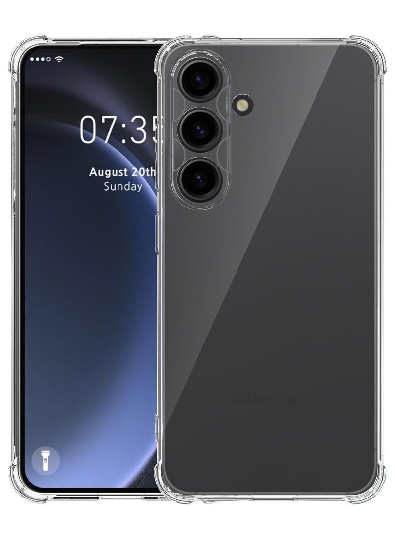 Techie جراب خلفي شفاف واقٍ لهاتف Samsung Galaxy S24 Plus مصنوع من مادة TPU مع حماية لعدسة الكاميرا - Image 1