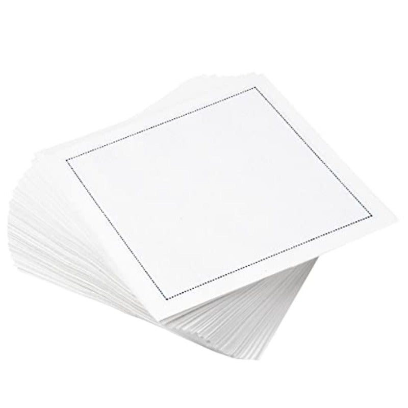Five Star Napkins Luxury Cotton Cloth Cocktail Napkins - Bar Napkins Party Napkins Beverage Napkins Events Holiday Wedding Birthday Parties - 4.5" x 4.5" - Disposable 50 x (Ecru 4.5" x 4.5") - Image 3