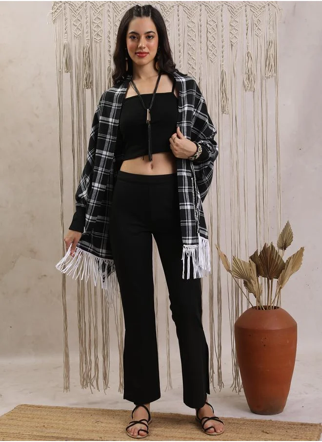 Vishudh Mid Rise Side Slit Flared Trouser by Styli