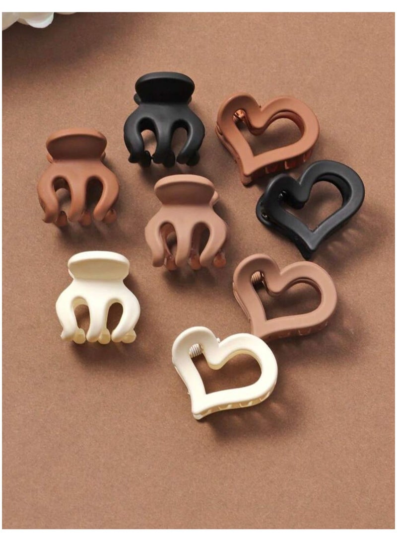 8 قطع من مشابك الشعر صغيرة متعددة الألوان.