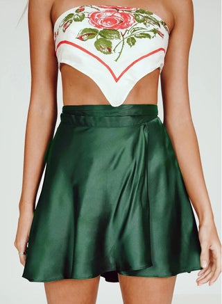 Women's Summer Wrap High Waist Solid Color Ruffle Short Mini Skirts Dark Green - pzsku/Z2E832CAD996EEDF8109FZ/45/_/1686537181/784abf81-bbfd-4102-89ae-dfc05e0e3d88