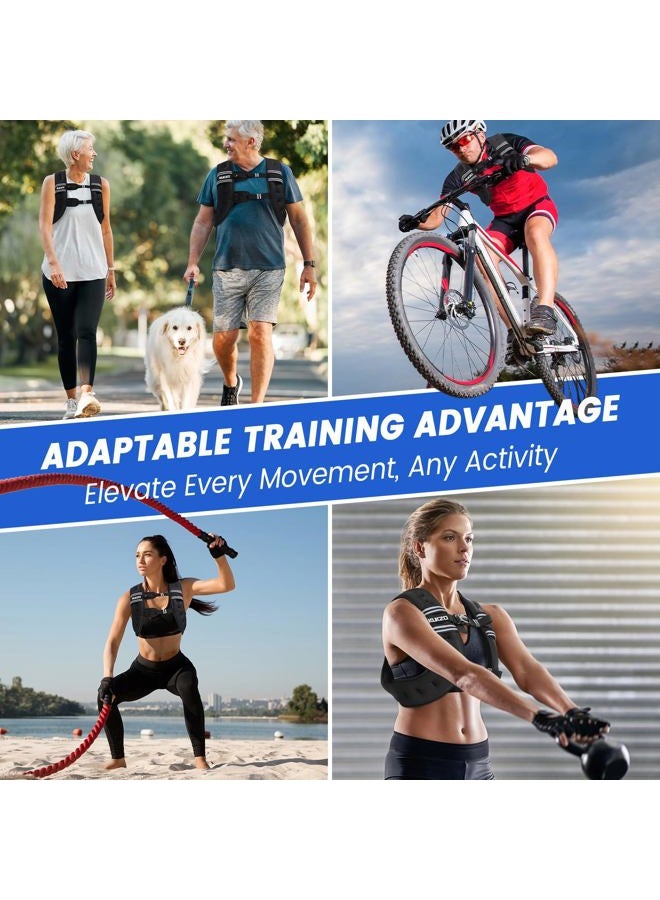 KUKZO Weighted Vest Woman, 12 LB Womens Weight Vest for Walking, Strength Training Body Plus Weight Vests for Female Men, Reflective Stripe Fitness Vest for Workout Running Jogging - Image 5