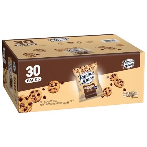Famous Amos Original Recipe Chocolate Chip Bite-Size Cookies, 30 Pack Box, 30 oz - Image 2