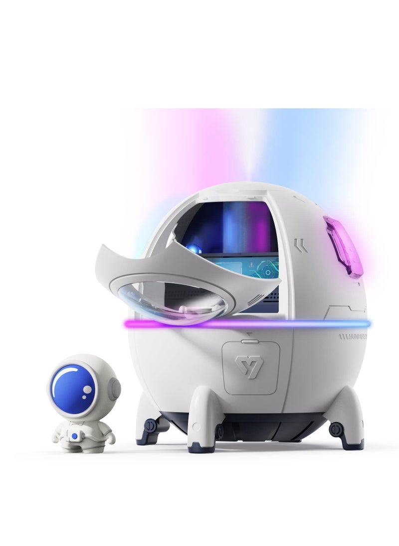 Arabest - Portable Mini Humidifier Small Cool Mist Humidifier 220ML USB Desktop Humidifier Auto Off Night Light Quiet Mini Humidifier White - Image 1