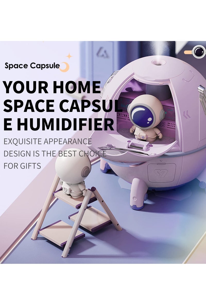 Arabest - Portable Mini Humidifier Small Cool Mist Humidifier 220ML USB Desktop Humidifier Auto Off Night Light Quiet Mini Humidifier White - Image 1