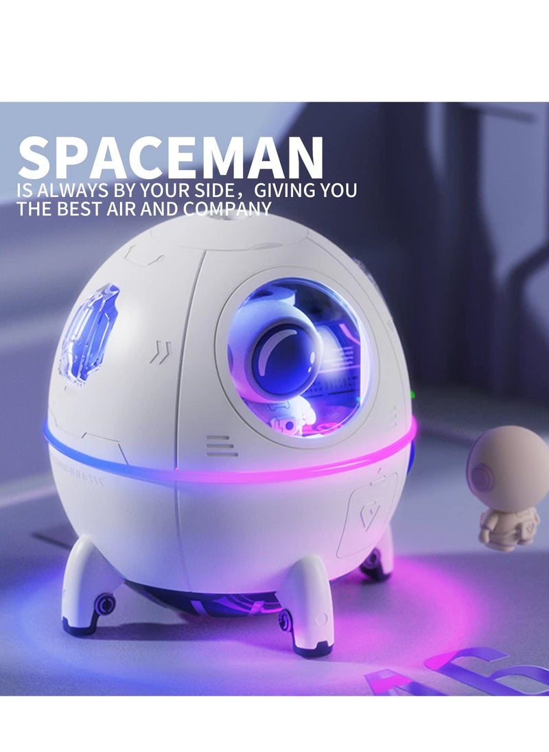 Arabest - Portable Mini Humidifier Small Cool Mist Humidifier 220ML USB Desktop Humidifier Auto Off Night Light Quiet Mini Humidifier White - Image 1