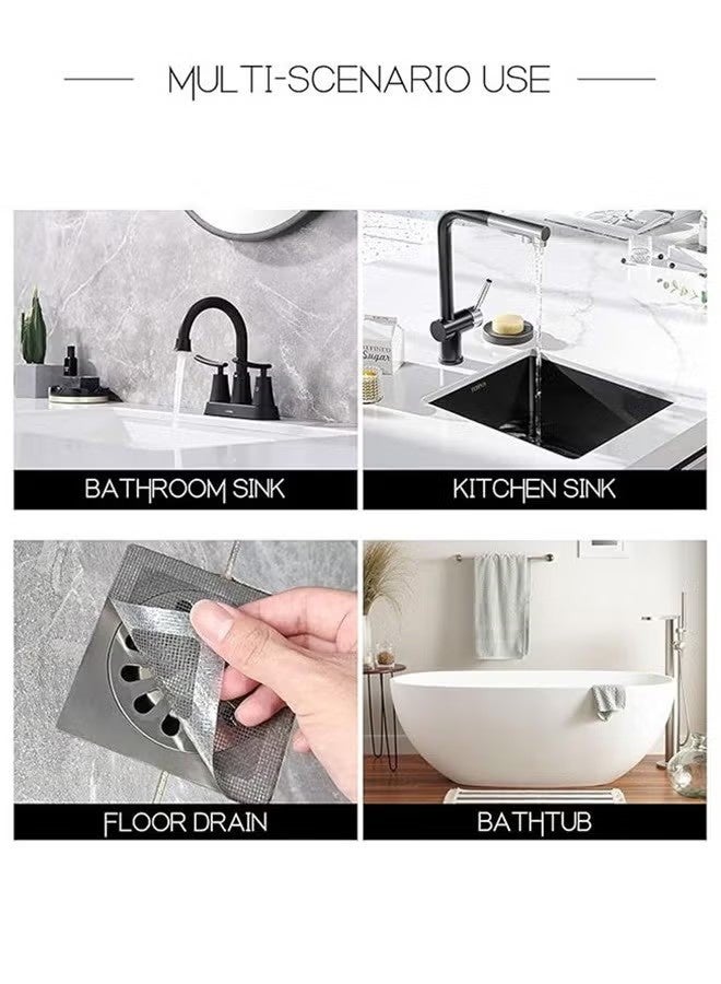 واي جيه 50 لصاقة تصريف مياه، غطاء تصريف، لصاقات تصريف مياه أرضية، لصاقات تصريف مياه، ماسك شعر، لصاقات تصريف شعر للحمام، غرفة غسيل ملابس، حوض استحمام، مطبخ، حوض، وغيرها - Image 5