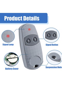 SANMUGEED 2 Pack Handheld Remote Control for 433MHz Came Top 432NA 432SA 432M 432E Garage Door Gate Opener Transmitter  - Image 3