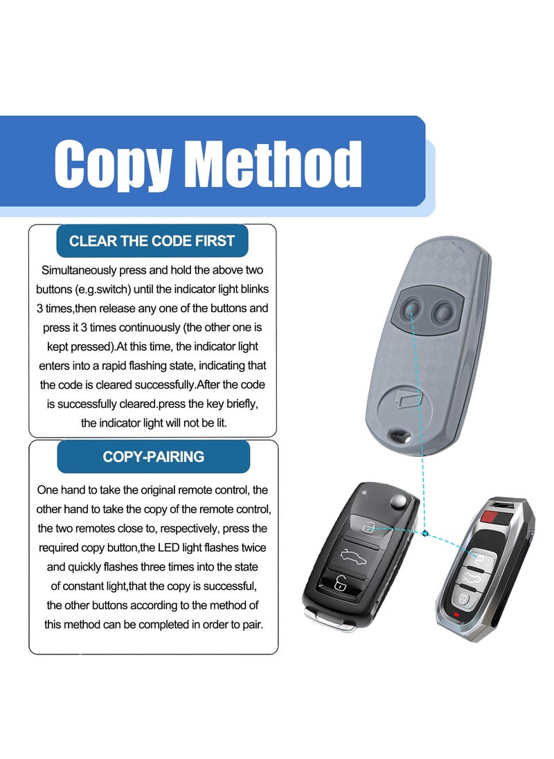 SANMUGEED - 2 Pack Handheld Remote Control for 433MHz Came Top 432NA 432SA 432M 432E Garage Door Gate Opener Transmitter - Image 1