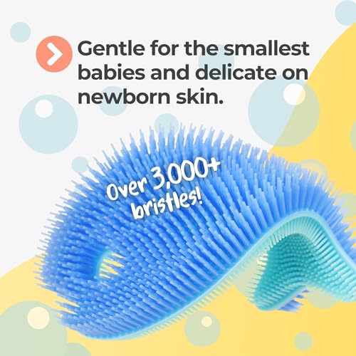 Innobaby Bathin' Smart Silicone Fish Bath Scrub, Aqua/Periwinkle - Image 2