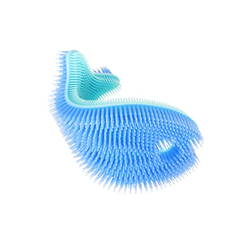 Innobaby Bathin' Smart Silicone Fish Bath Scrub, Aqua/Periwinkle - Image 1