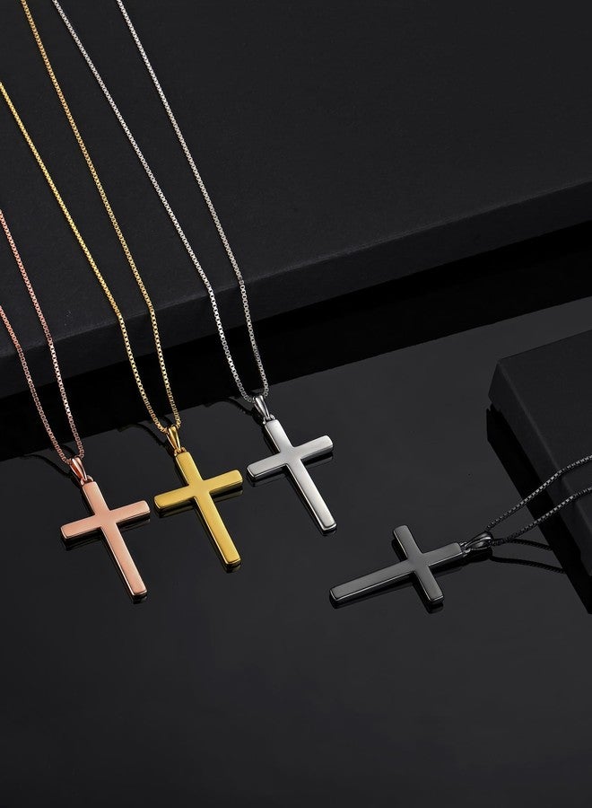 واي أل قلادة صليب من الفضة الإسترليني للنساء، قلادة صليب بسيطة بطول 1.38 بوصة، مجوهرات بسيطة للرجال - Image 4