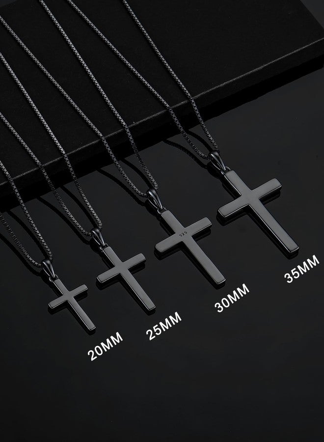 واي أل قلادة صليب من الفضة الإسترليني للنساء، قلادة صليب بسيطة بطول 1.38 بوصة، مجوهرات بسيطة للرجال - Image 5