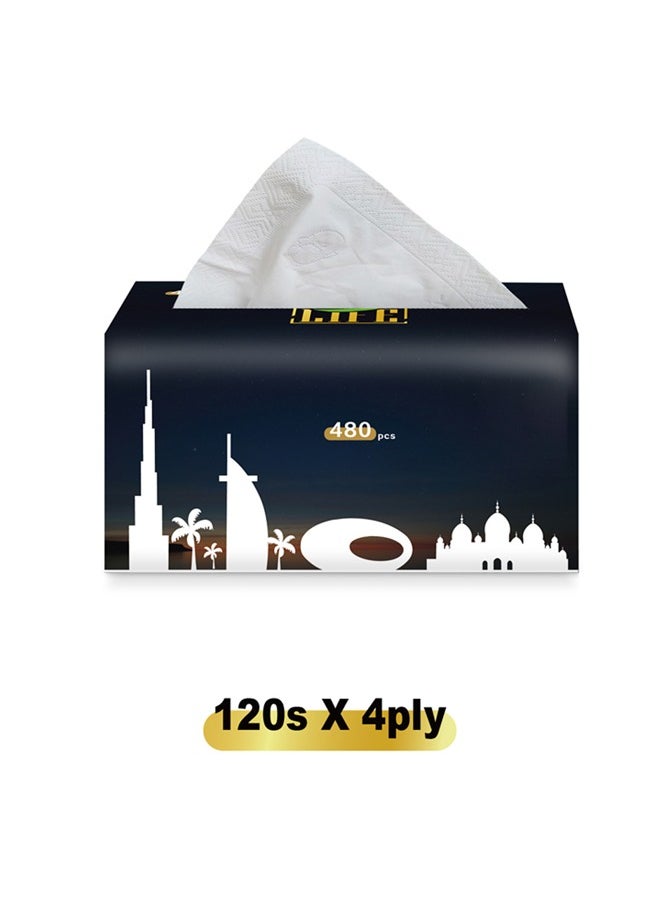 keke Pack of 50 Premium Quality New Technology Facial Tissue 100% Raw Wood Pulp 120 Sheet X 4 Ply  - Image 3