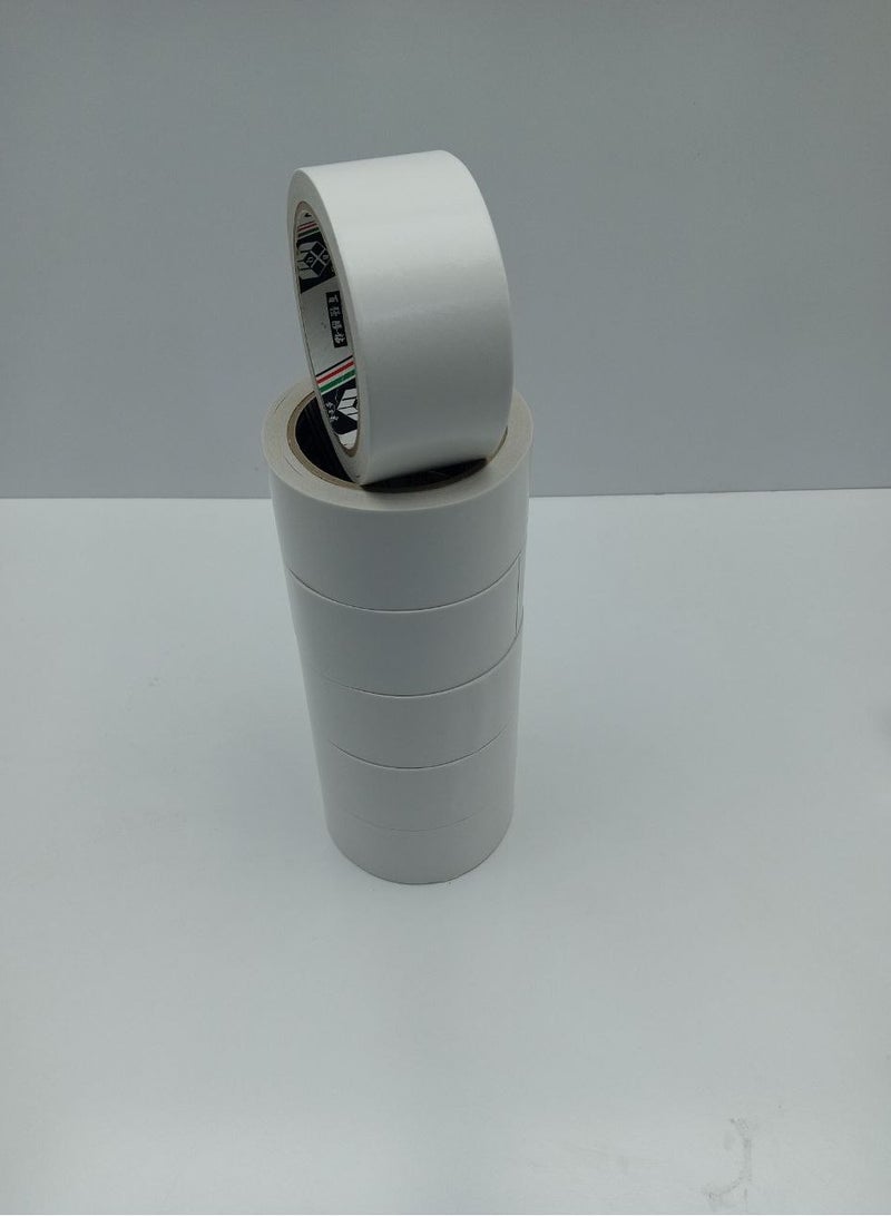 Generic SM4U Rolls of White Adhesive Tape, Pack of 6 – Durable, Multi-Purpose Tape for Crafts, Office, and Home Use 
